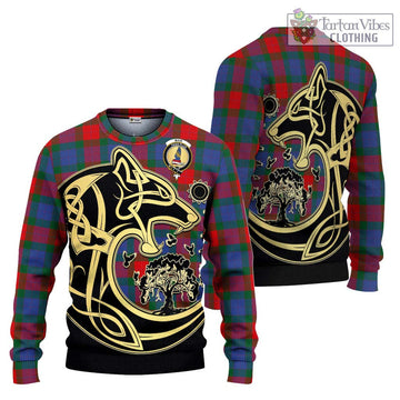 Mar Tartan Ugly Sweater with Family Crest Celtic Wolf Style Unisex - Tartan Vibes Clothing
