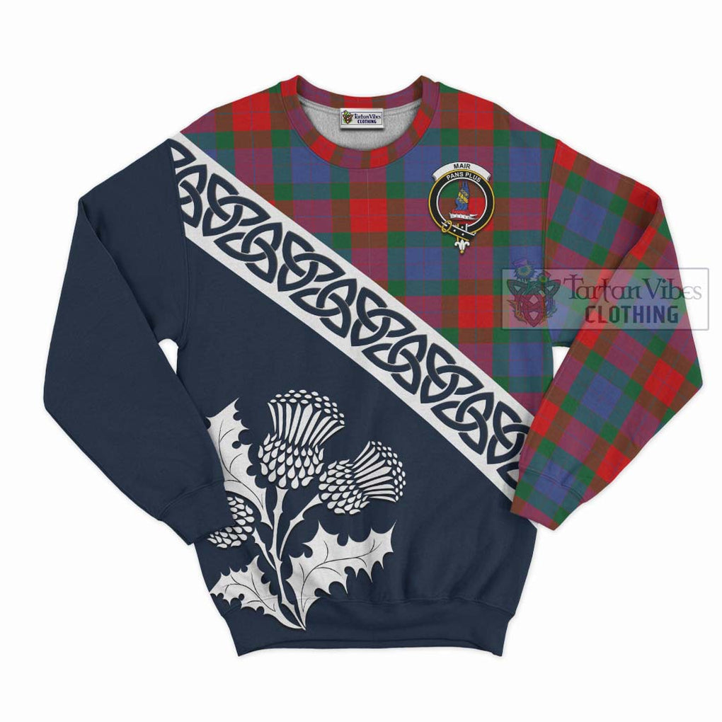Mar Tartan Sweatshirt Featuring Thistle and Scotland Map Unisex - Tartan Vibes Clothing