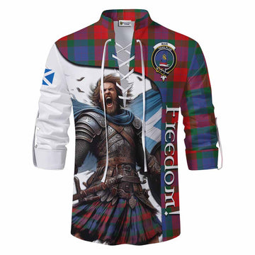 Tartan Vibes Clothing Mar Crest Tartan Ghillie Kilt Shirt Inspired by the Freedom of Scottish Warrior