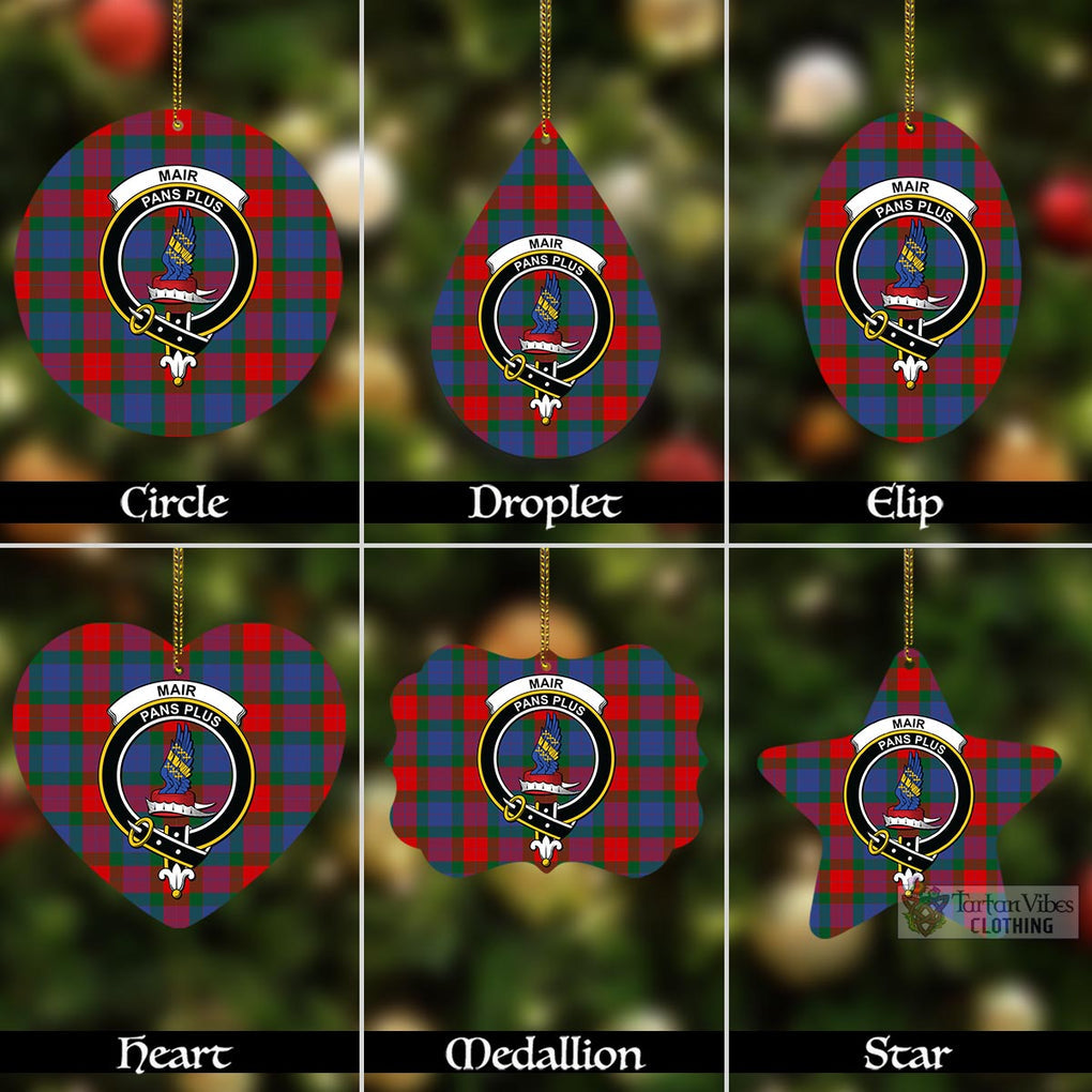 Mar Tartan Christmas Aluminium Ornament with Family Crest Aluminium - Tartan Vibes Clothing