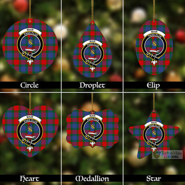 Mar Tartan Christmas Aluminium Ornament with Family Crest Aluminium - Tartan Vibes Clothing