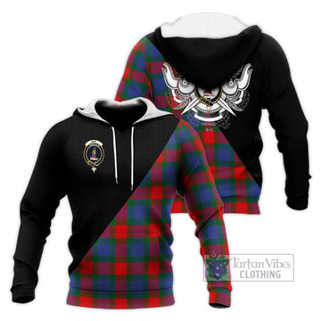 Mar Tartan Knitted Hoodie with Family Crest and Military Logo Style Unisex Knitted Pullover Hoodie - Tartan Vibes Clothing