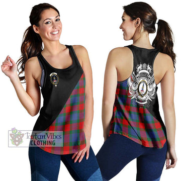 Mar Tartan Women's Racerback Tanks with Family Crest and Military Logo Style 4XL - Tartan Vibes Clothing