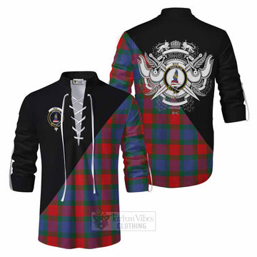 Mar Tartan Ghillie Kilt Shirt with Family Crest and Military Logo Style Men - Tartan Vibes Clothing