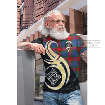 Mar Tartan Cotton T-shirt with Family Crest and Celtic Symbol Style Men's Shirt - Tartan Vibes Clothing