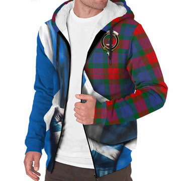Mar Tartan Sherpa Hoodie with Family Crest Scotland Patriotic Style Unisex S - Tartan Vibes Clothing