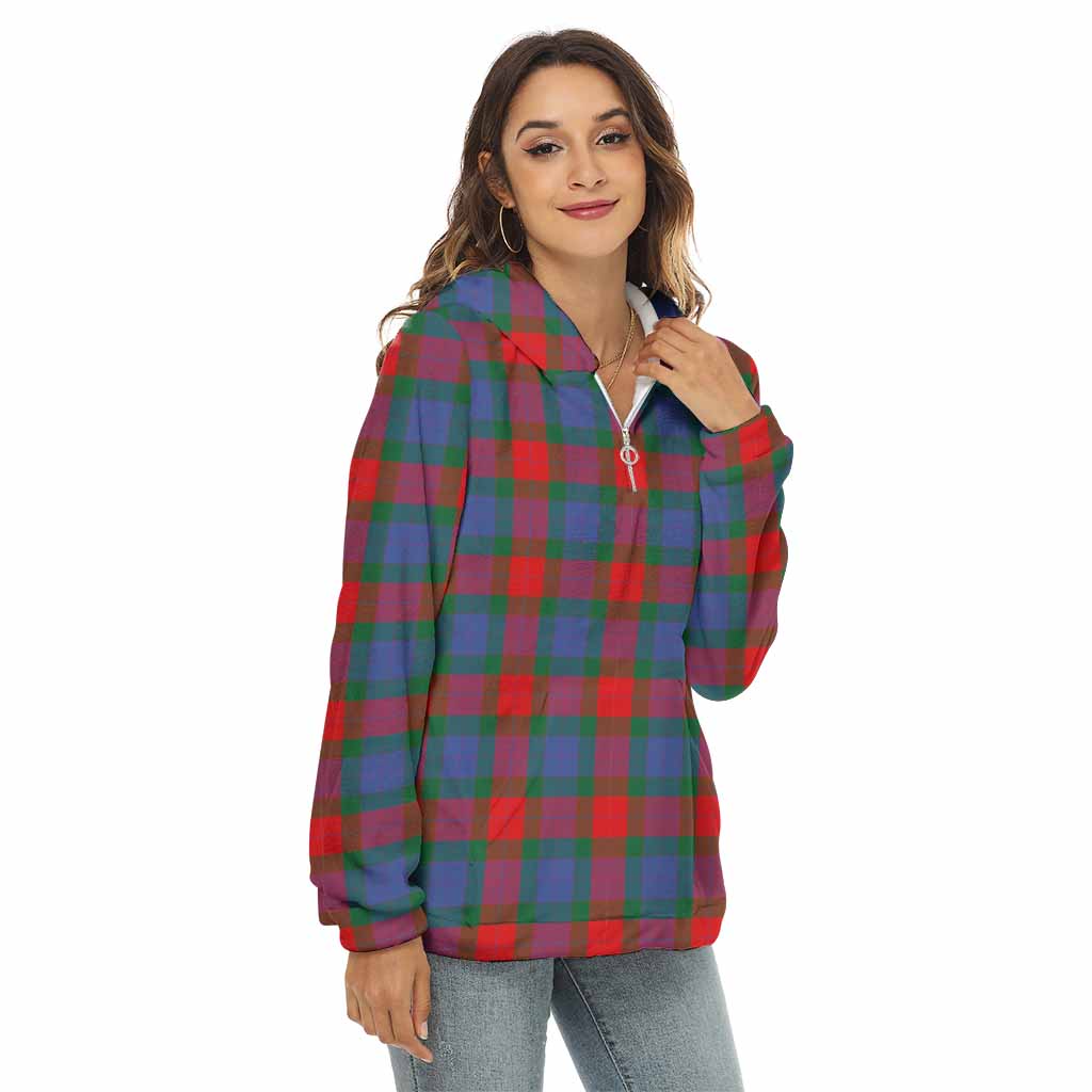 Mar Tartan Women's Borg Fleece Hoodie with Half Zip Female - Tartan Vibes Clothing