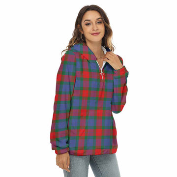 Mar Tartan Women's Borg Fleece Hoodie with Half Zip Female - Tartan Vibes Clothing