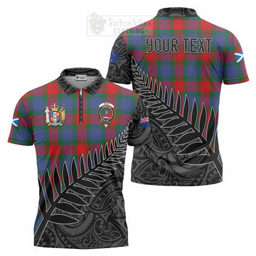 Mar Crest Tartan Zipper Polo Shirt with New Zealand Silver Fern Half Style Unisex - Tartan Vibes Clothing