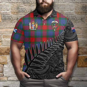 Mar Crest Tartan Polo Shirt with New Zealand Silver Fern Half Style Kid - Tartan Vibes Clothing