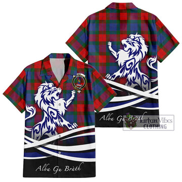 Mar Tartan Hawaiian Shirt with Alba Gu Brath Regal Lion Emblem Kid - Tartan Vibes Clothing
