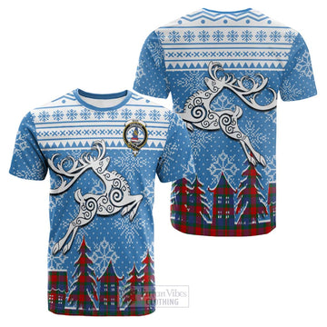 Mar Clan Christmas Cotton T-shirt Celtic Reindeer Style Kid's Shirt - Tartan Vibes Clothing