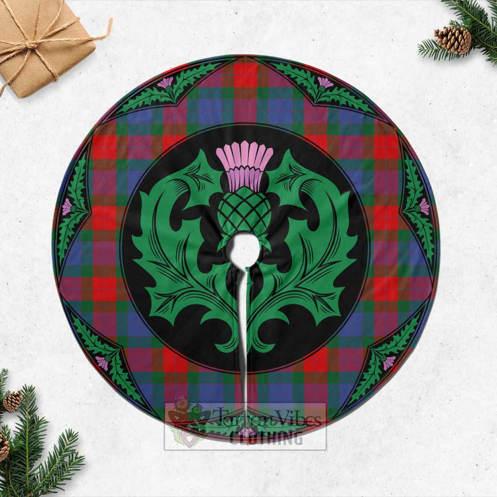 Mar Tartan Christmas Tree Skirt Scottish Thistle Style Casual Tree Skirts - Tartan Vibes Clothing