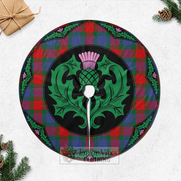 Mar Tartan Christmas Tree Skirt Scottish Thistle Style Casual Tree Skirts - Tartan Vibes Clothing