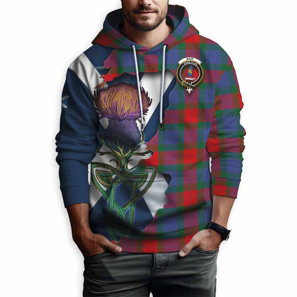 Mar Tartan Family Crest Hoodie Scottish Thistle Celtic Inspired Pullover Hoodie - Tartan Vibes Clothing