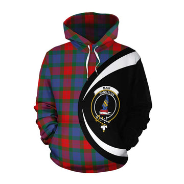 Mar Tartan Cotton Hoodie with Family Crest Circle Style Pullover Hoodie XS - Tartan Vibes Clothing