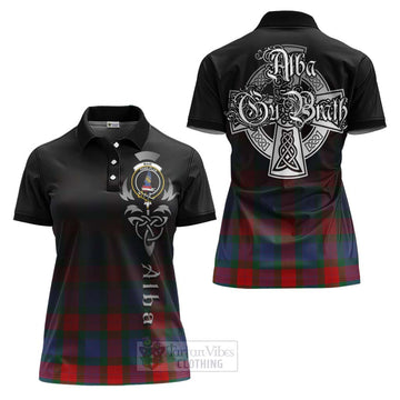 Mar Tartan Women's Polo Shirt Featuring Alba Gu Brath Family Crest Celtic Inspired Women - Tartan Vibes Clothing