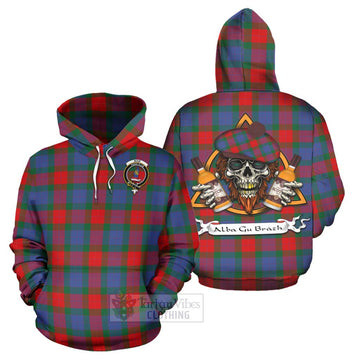 Mar Tartan Hoodie with Family Crest and Bearded Skull Holding Bottles of Whiskey Zip Hoodie - Tartan Vibes Clothing