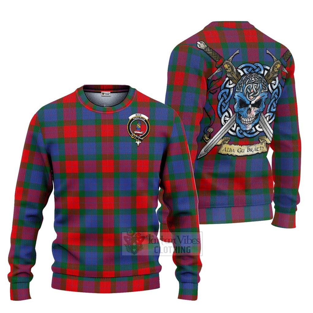 Mar Tartan Ugly Sweater with Family Crest Celtic Skull Style Unisex - Tartan Vibes Clothing