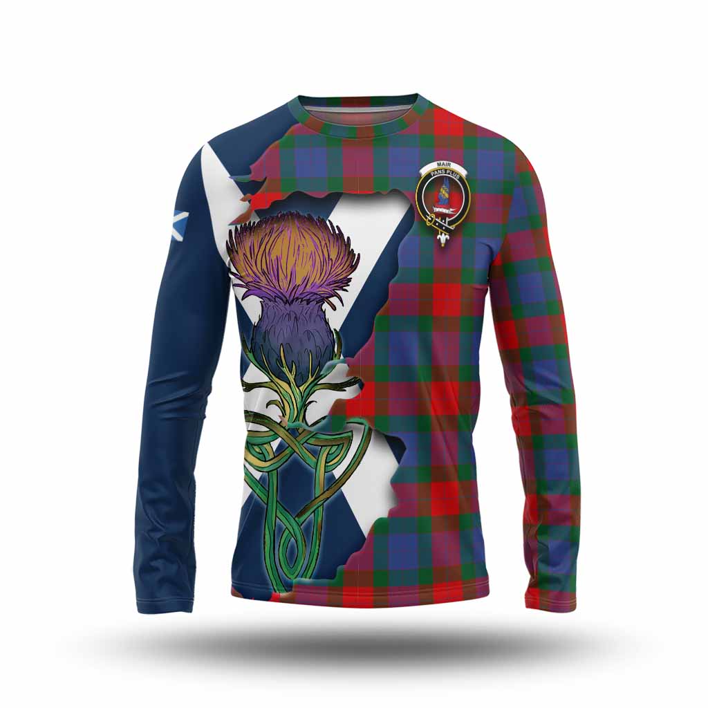 Mar Tartan Family Crest Long Sleeve T-Shirt Scottish Thistle Celtic Inspired Unisex - Tartan Vibes Clothing