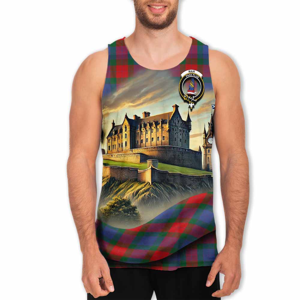 Mar Tartan Family Crest Men's Tank Top with Scottish Ancient Castle Style Men - Tartan Vibes Clothing