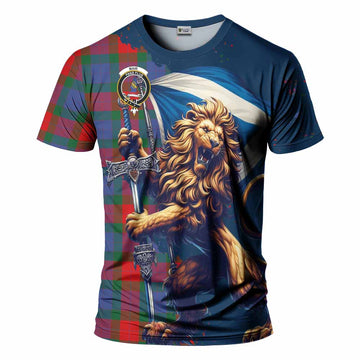 Mar Tartan Family Crest T-Shirt with Scottish Majestic Lion Kid's Shirt - Tartan Vibes Clothing