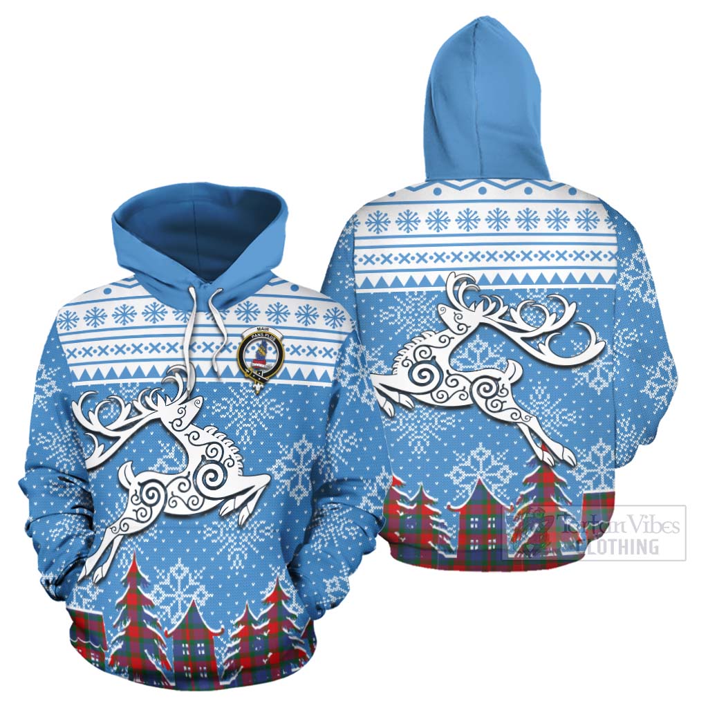 Mar Clan Christmas Hoodie Celtic Reindeer Style Zip Hoodie - Tartan Vibes Clothing