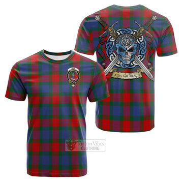 Mar Tartan Cotton T-shirt with Family Crest Celtic Skull Style Kid's Shirt - Tartan Vibes Clothing