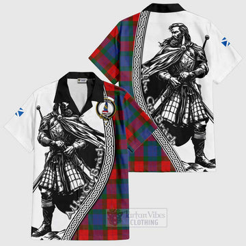 Mar Tartan Clan Crest Hawaiian Shirt with Highlander Warrior Celtic Style Kid - Tartan Vibes Clothing