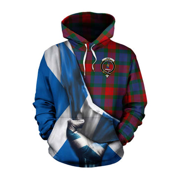 Mar Tartan Cotton Hoodie with Family Crest Scotland Patriotic Style Pullover Hoodie XS - Tartan Vibes Clothing
