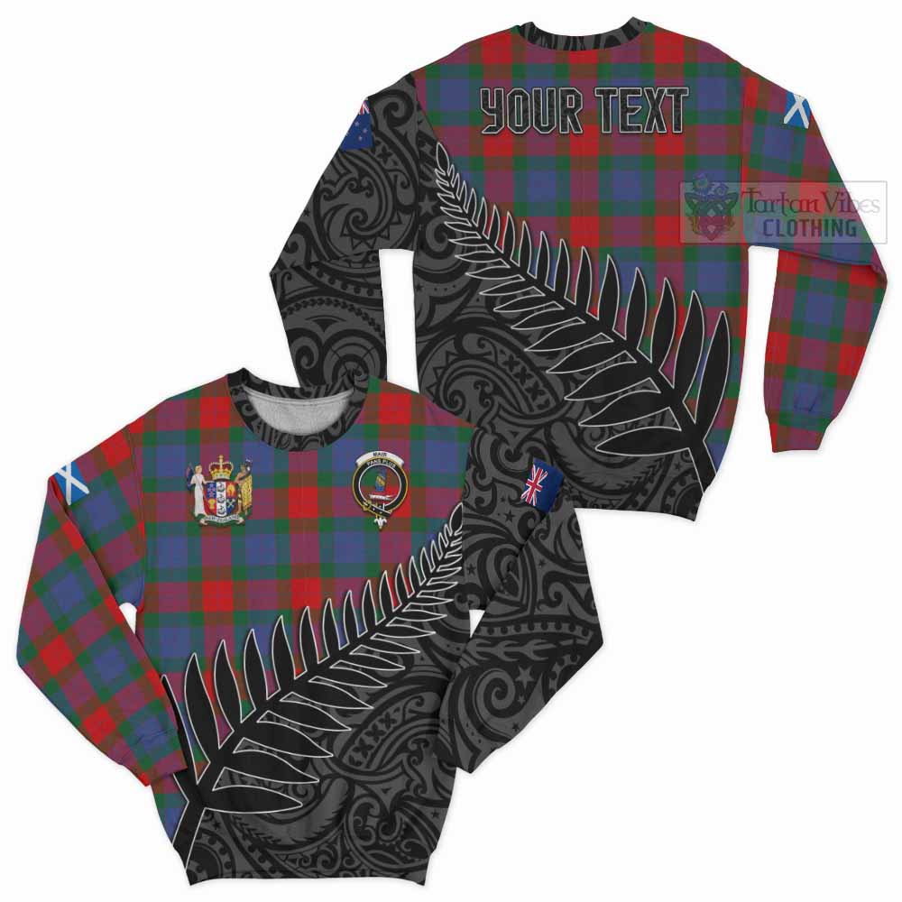Mar Crest Tartan Sweatshirt with New Zealand Silver Fern Half Style Unisex - Tartan Vibes Clothing