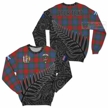 Mar Crest Tartan Sweatshirt with New Zealand Silver Fern Half Style Unisex - Tartan Vibes Clothing