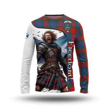 Tartan Vibes Clothing Mar Crest Tartan Long Sleeve T-Shirt Inspired by the Freedom of Scottish Warrior