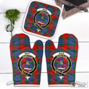 Mar Tartan Combo Oven Mitt & Pot-Holder with Family Crest Combo 2 Oven Mitt & 1 Pot-Holder Black - Tartan Vibes Clothing