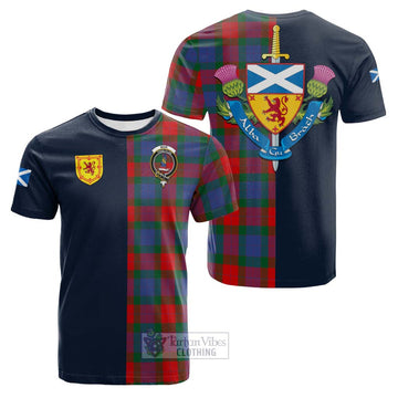 Mar Tartan Cotton T-shirt Alba with Scottish Lion Royal Arm Half Style Kid's Shirt - Tartan Vibes Clothing