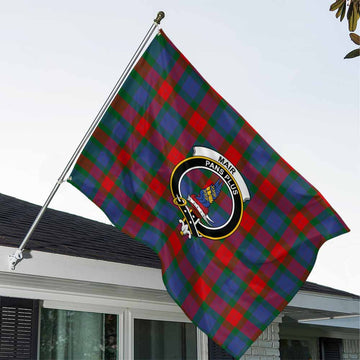 Tartan Vibes Clothing Mar Tartan House Flag with Family Crest