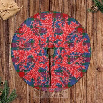 Tartan Vibes Clothing Mar Tartan Christmas Tree Skirt Lion Rampant Style