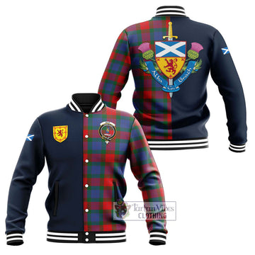Mar Tartan Baseball Jacket Alba with Scottish Lion Royal Arm Half Style Unisex - Tartan Vibes Clothing