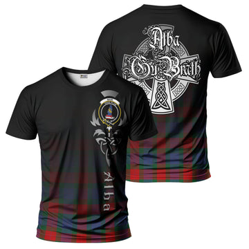 Mar Tartan T-Shirt Featuring Alba Gu Brath Family Crest Celtic Inspired - Tartan Vibes Clothing