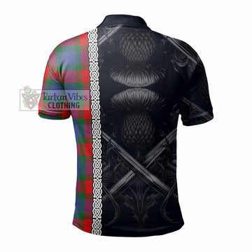 Mar Tartan Polo Shirt with Family Crest Cross Sword Thistle Celtic Vibes - Tartan Vibes Clothing