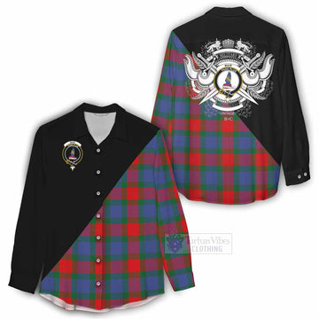 Mar Tartan Women's Casual Shirt with Family Crest and Military Logo Style - Tartan Vibes Clothing