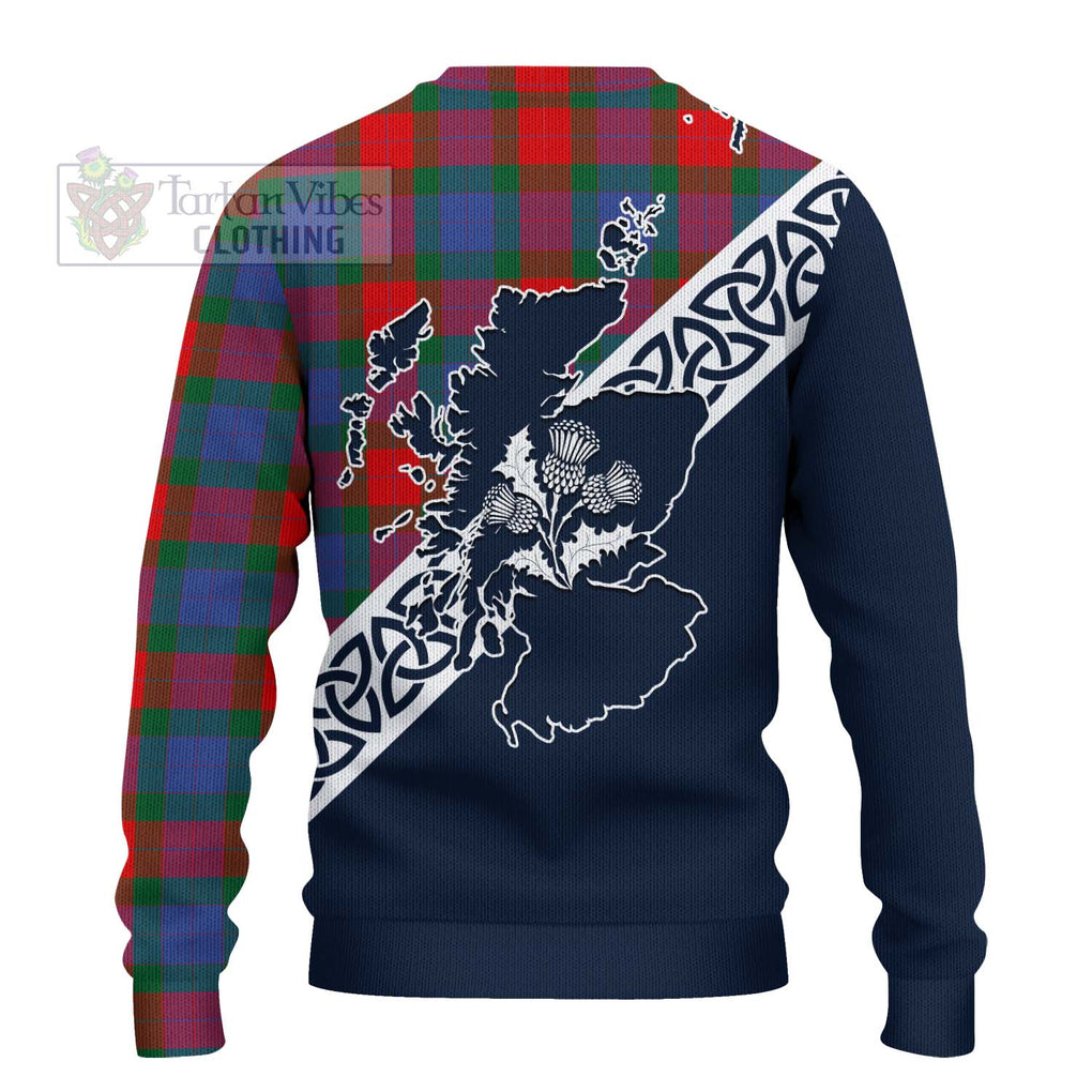Mar Tartan Ugly Sweater Featuring Thistle and Scotland Map - Tartan Vibes Clothing