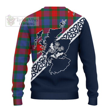 Mar Tartan Ugly Sweater Featuring Thistle and Scotland Map - Tartan Vibes Clothing