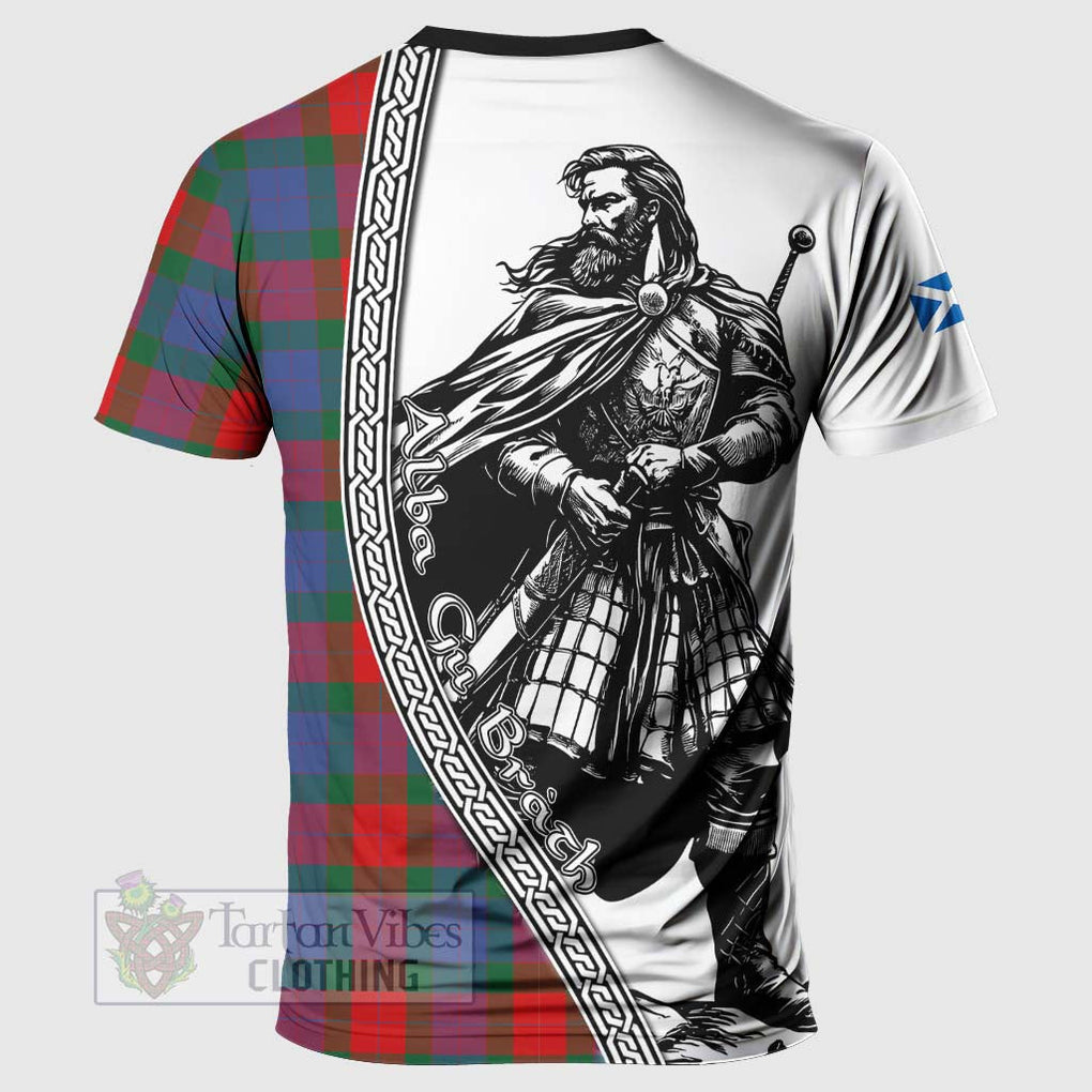 Mar Tartan Clan Crest T-Shirt with Highlander Warrior Celtic Style - Tartan Vibes Clothing