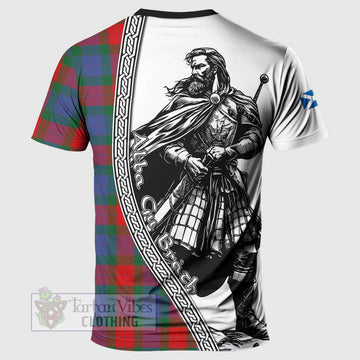 Mar Tartan Clan Crest T-Shirt with Highlander Warrior Celtic Style - Tartan Vibes Clothing
