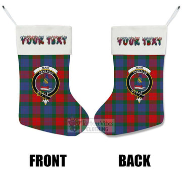 Mar Tartan Family Crest Christmas Stocking with Personalized Text - Tartan Vibes Clothing