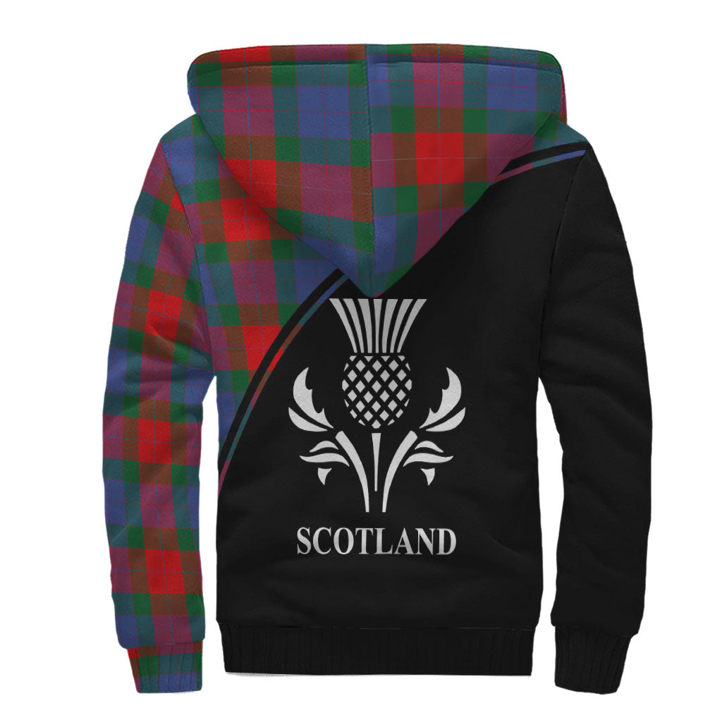 Mar Tartan Sherpa Hoodie with Family Crest Curve Style - Tartan Vibes Clothing