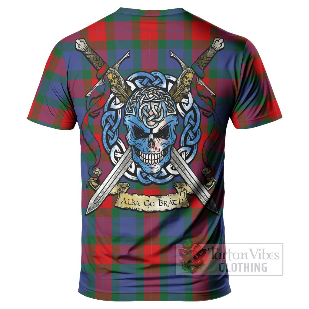 Mar Tartan T-Shirt with Family Crest Celtic Skull Style - Tartan Vibes Clothing