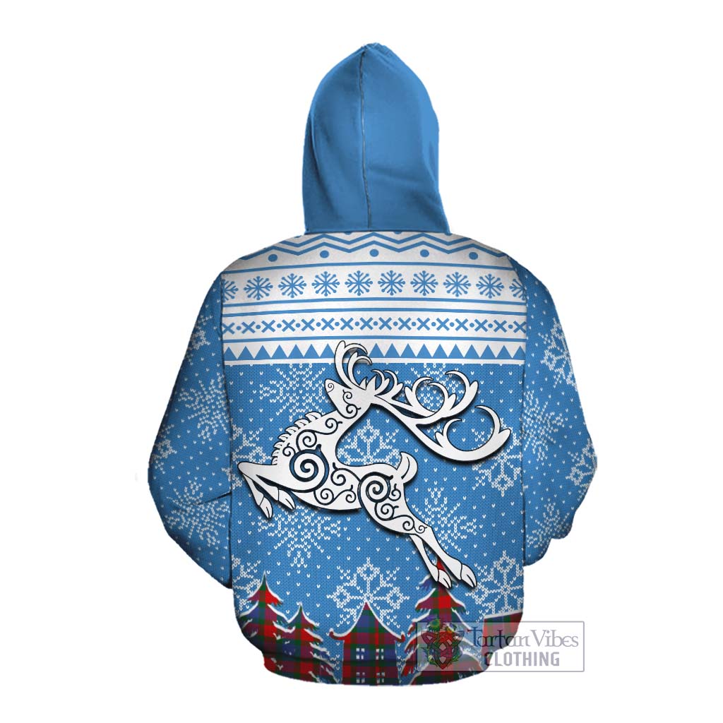 Mar Clan Christmas Cotton Hoodie Celtic Reindeer Style Pullover Hoodie - Tartan Vibes Clothing