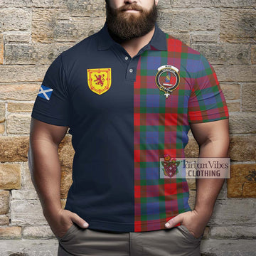 Mar Tartan Polo Shirt Alba with Scottish Lion Royal Arm Half Style - Tartan Vibes Clothing
